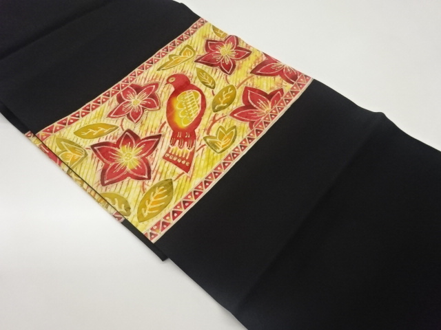 JAPANESE NAGOYA OBI / SHIOZE / KINSAI / FLOWER